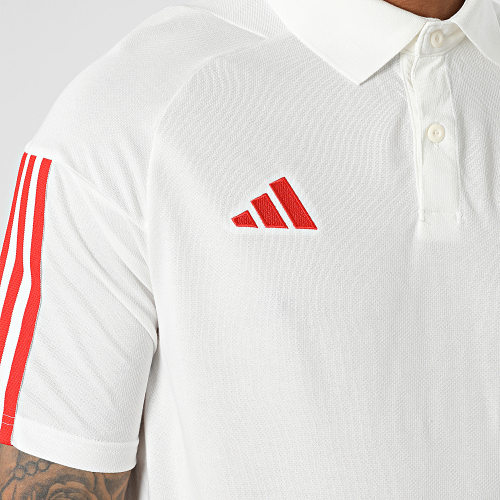 Polo Manches Courtes A bandes Manchester United IM0521 Blanc