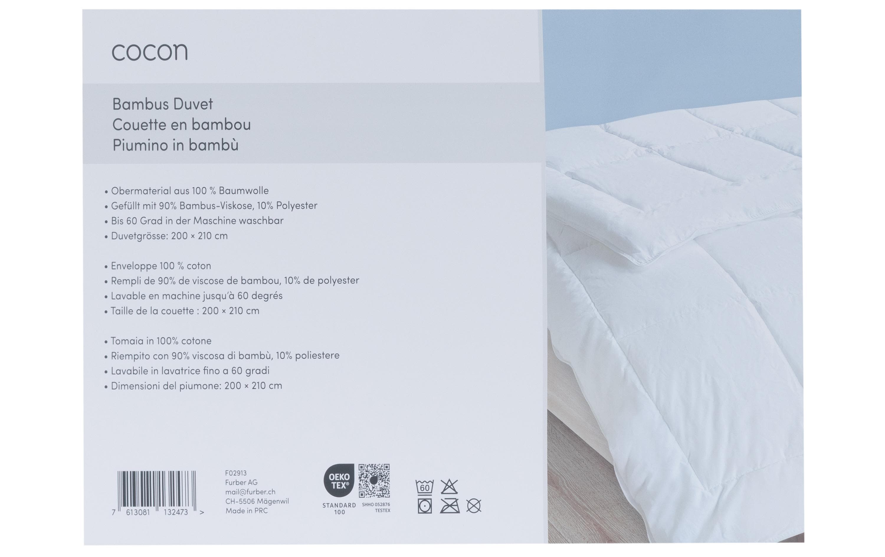 Duvet Bambus, 200 x 210 cmBettdecke