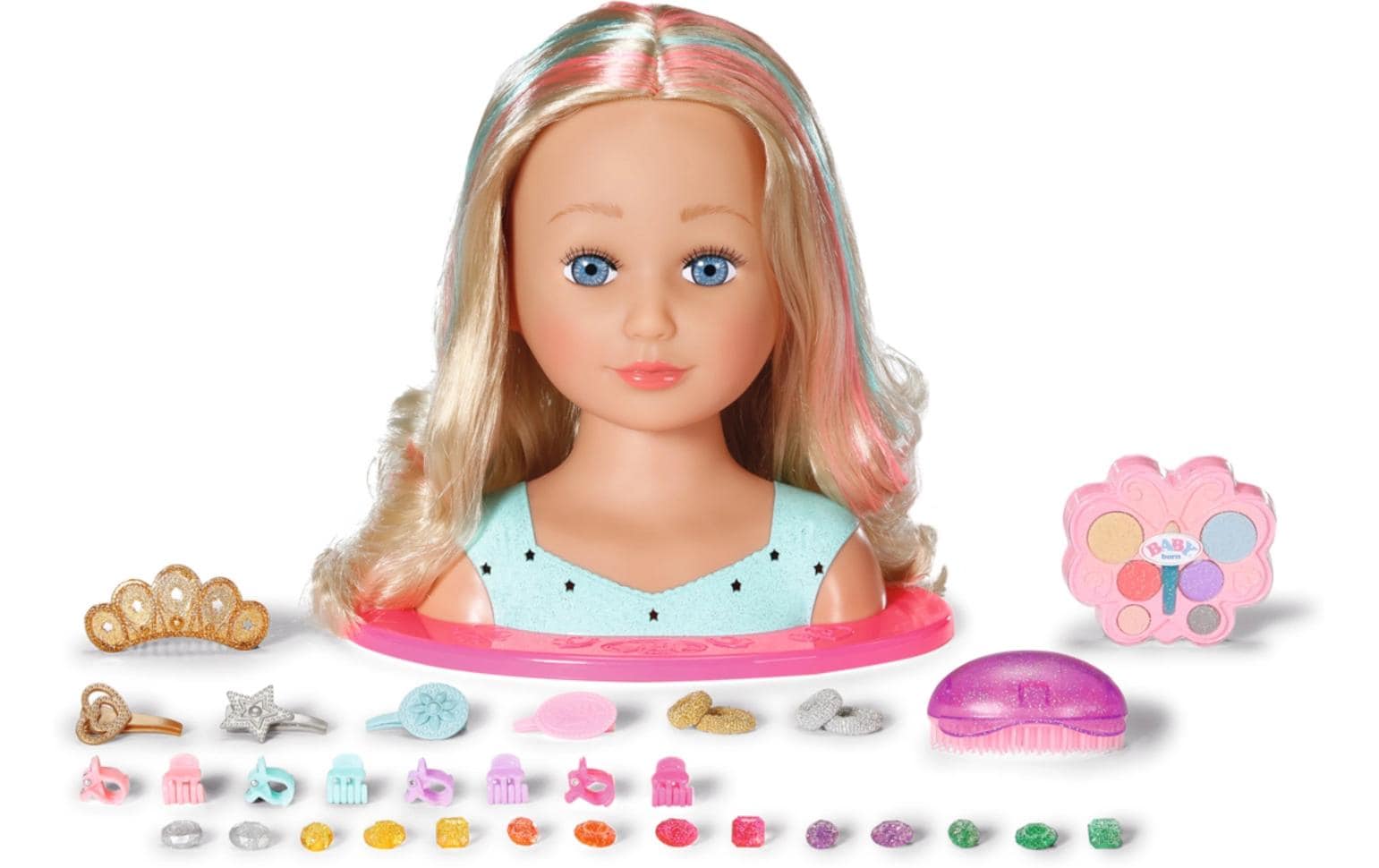 Puppe Sister Styling Head 27 cmFrisier- und Schminkkopf mit 33 Accessoires für angehende Mini-Stylisten