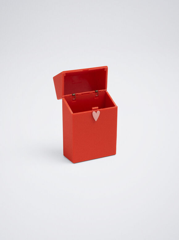 Porta-cigarros em formato de coração - Laranja