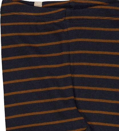 Wheat Leggings - Rib - Midnight Blue Stripe