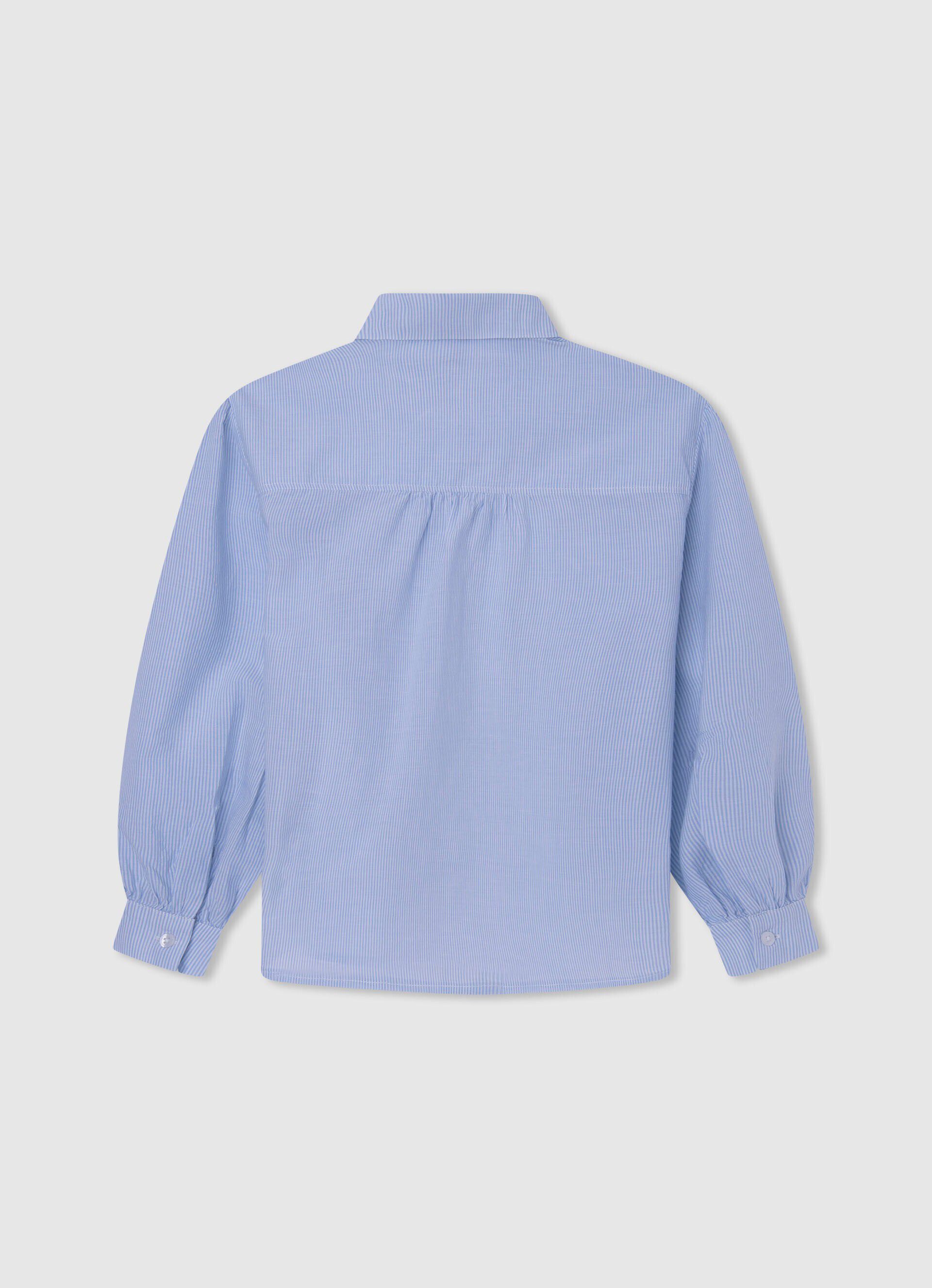 Blusa Saura com estampa listrada - azul-marinho