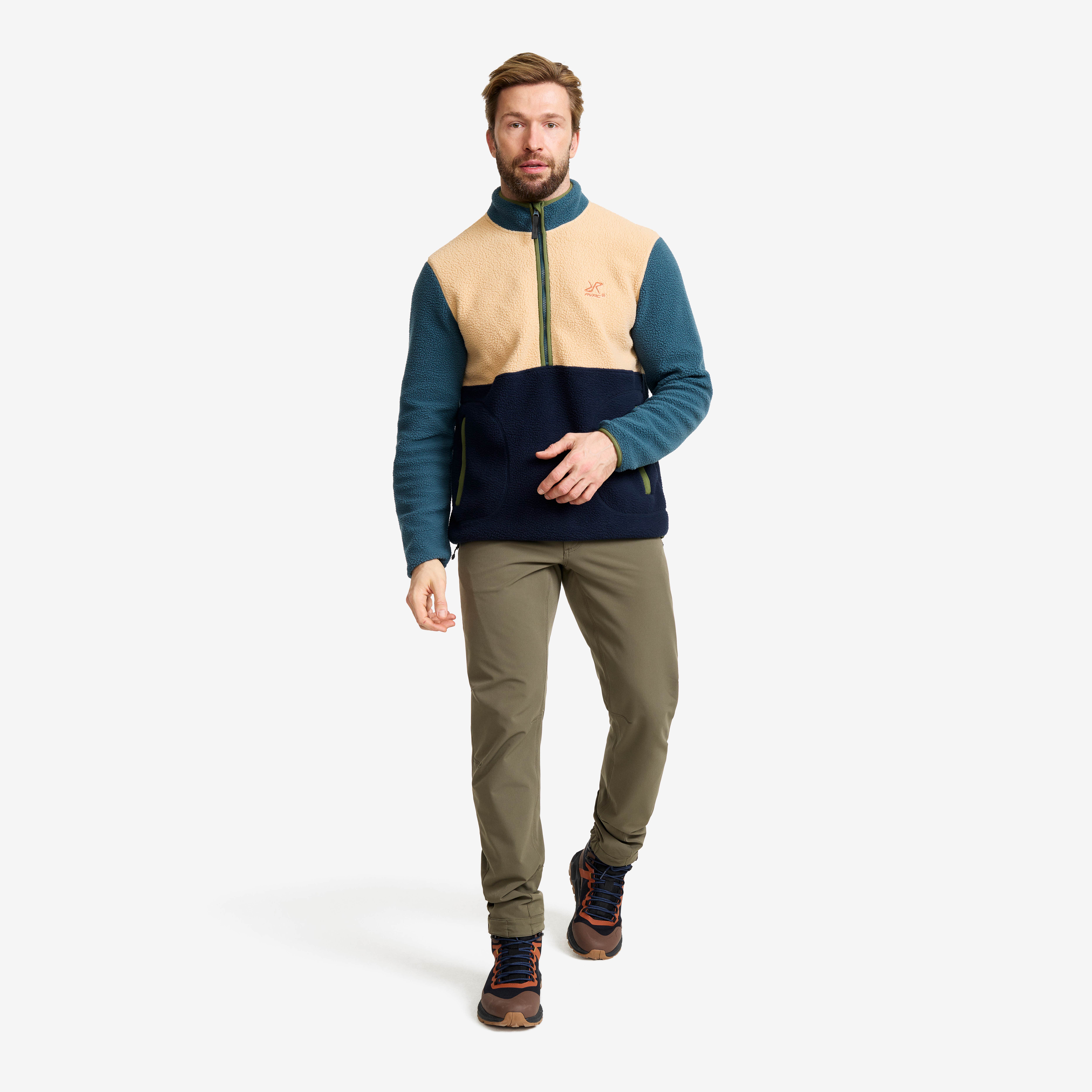 Canyon Half-zip Pile Fleece Herre Orion Blue/Safari Beige