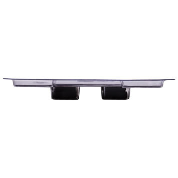 CANDO hoge plint eindstuk clip zwart 1,6 x 14,3