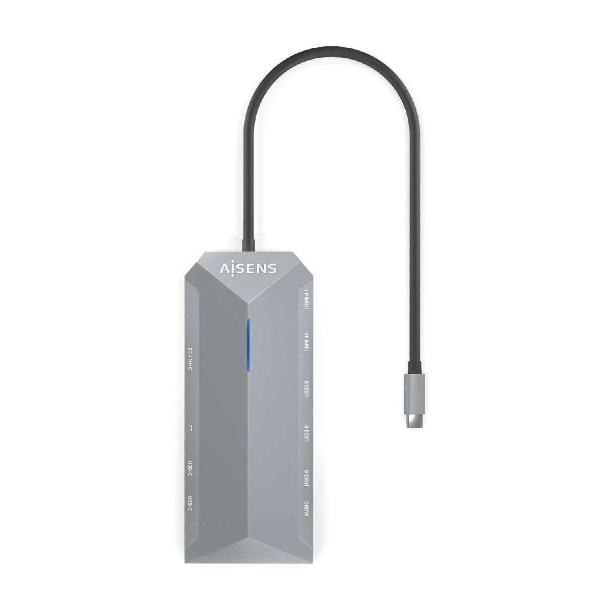 Aisens USB-C Dock 12 en 1 - Gris