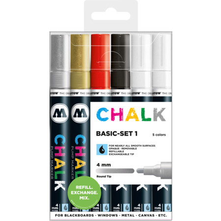 Molotow Chalk Marker 4 mm Basic-Set 1 by MolotowKreidemarker - 4 mm