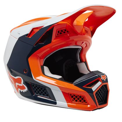 Casque cross Fox V3 RS EFEKT 2023 - Orange / Bleu