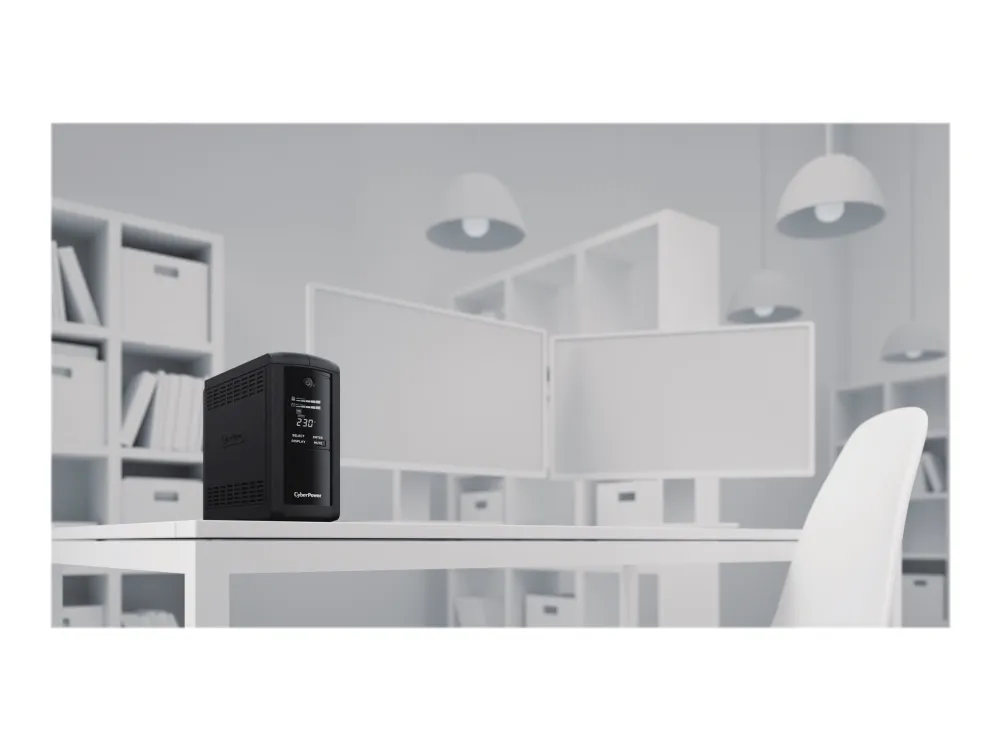 CyberPower Value Pro VP1000ELCD - UPS - AC 230 V - 550 Watt - 1000 VA - RS-232, USB - output-stikforbindelser: 4 - sort