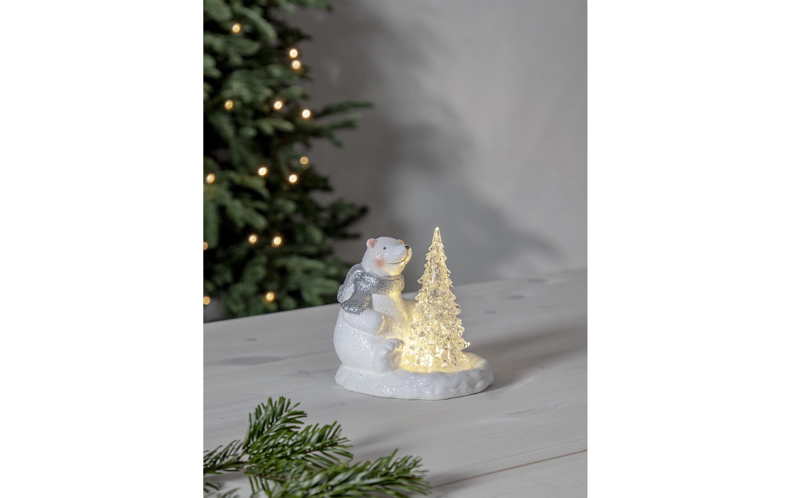 LED-Figur Polare, 14 cm, WeissDekorativer Eisbär