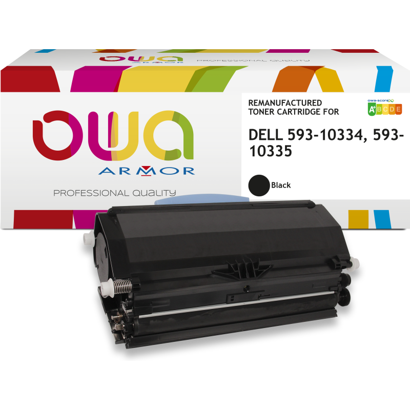 Toner remanufacturé OWA - haute capacité - Noir - pour DELL 593-10334, 593-10335