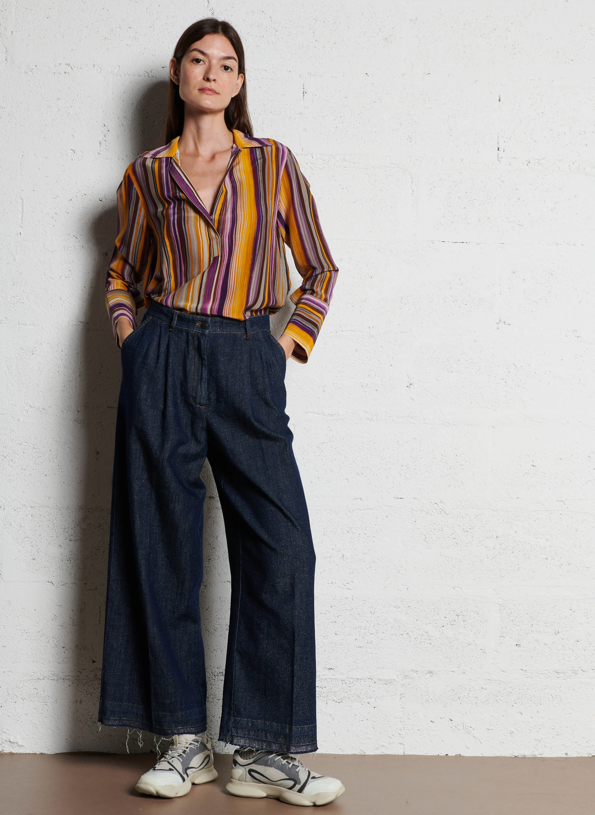 ST PAUL - Blouse droite fluide rayée| Multicolore