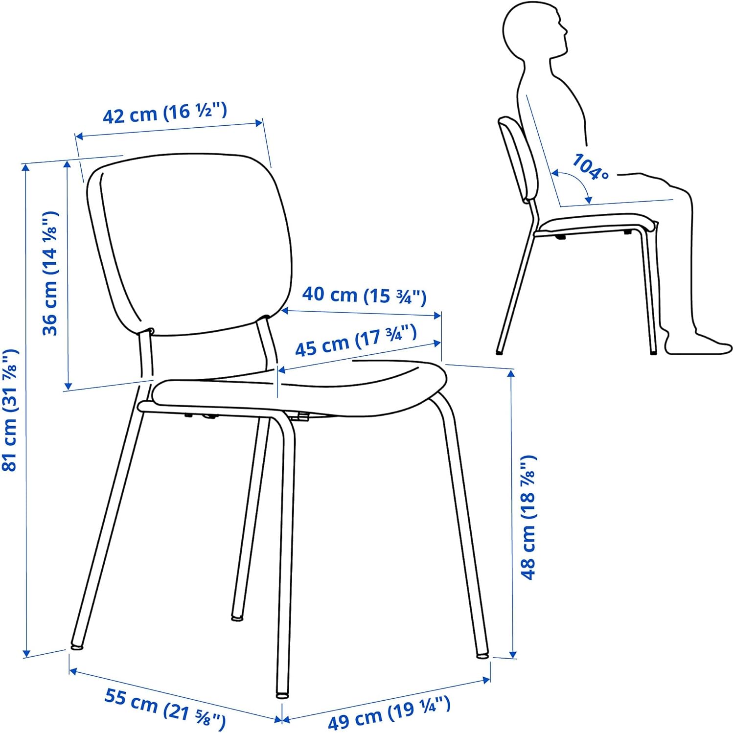 ProTuning VIHALS/VIHALS Tisch und 4 Stühle, Tortisch weiß/weiß Tibbleby beige-grau, 39/95/151x90cm