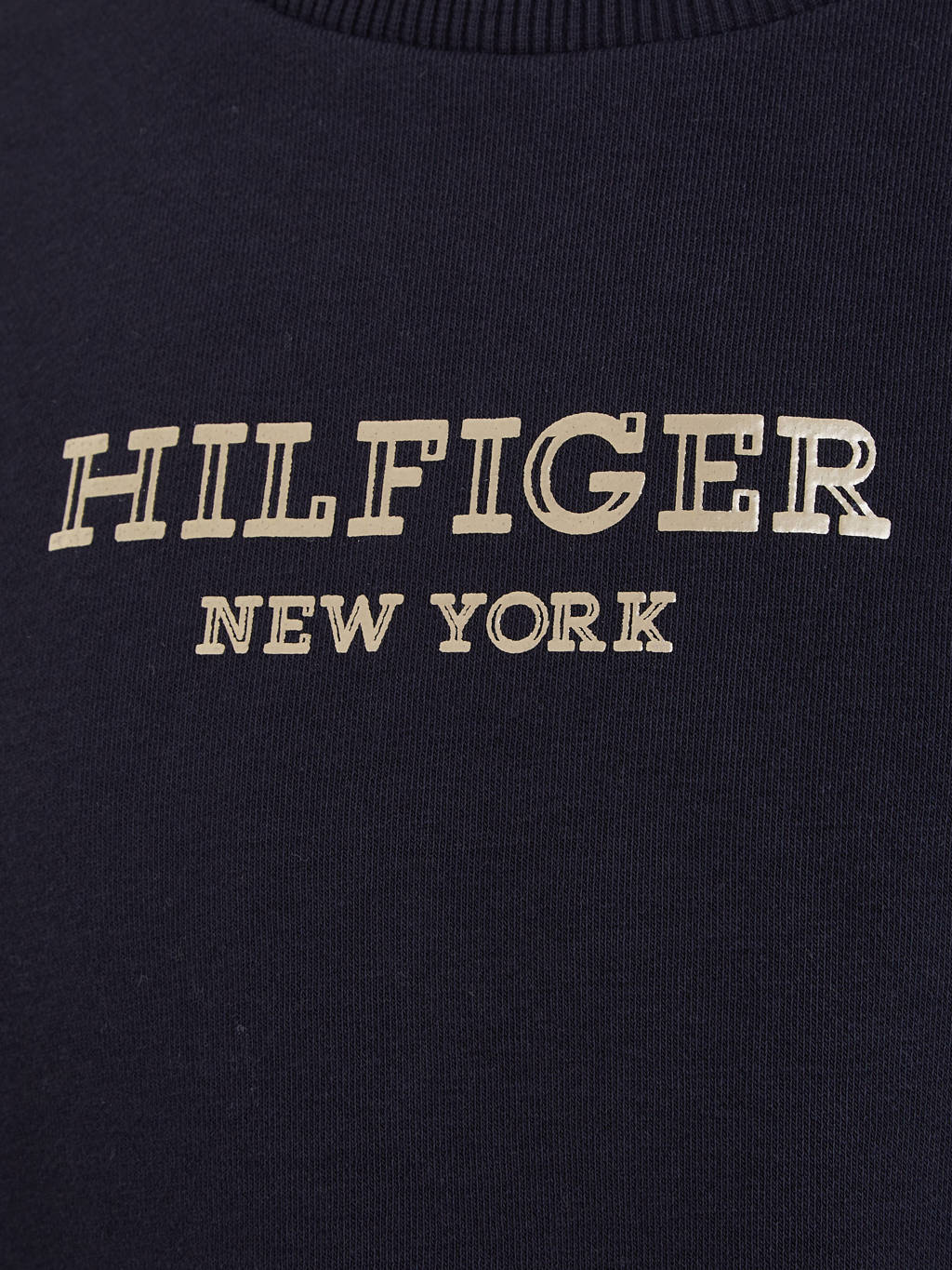 Tommy Hilfiger sweater MONOTYPE met tekst donkerblauw