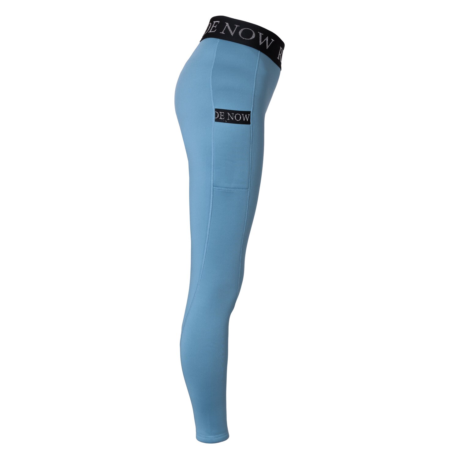RIDE now Thermo-Reitleggings Grip-Halbbesatz  - sky blue