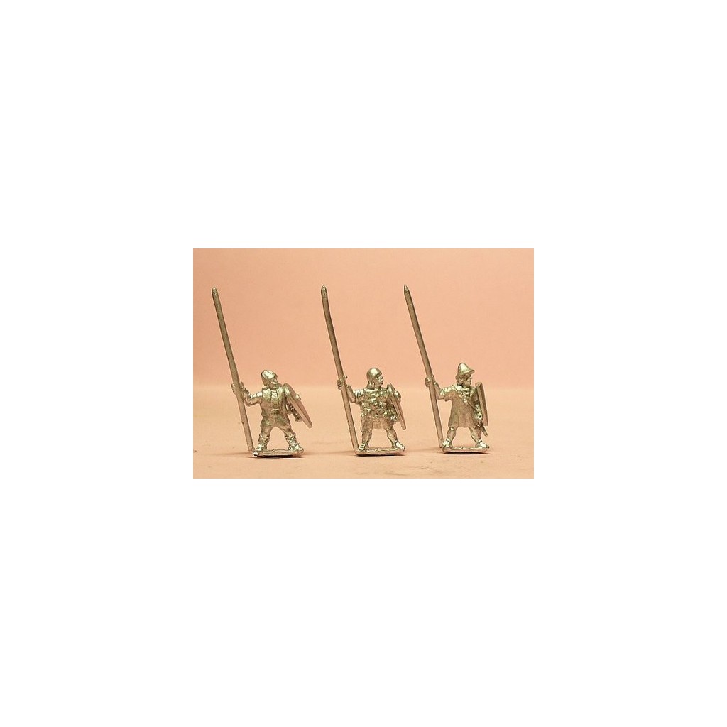 Medium Infantry in assorted helms with Long Spear & Large Shield