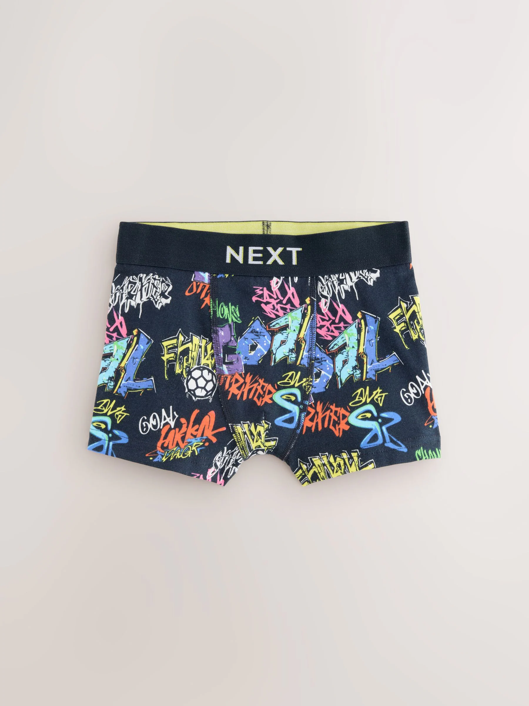 Blauw voetbalprint - Verpakking van 5 boxers (2-16jr)