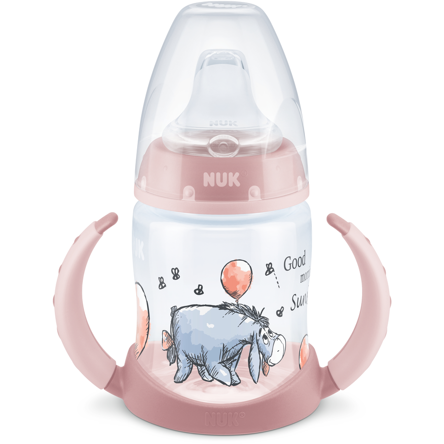 NUK Trinklernflasche First Choice  Winnie Puuh in rosa, 2 Stück