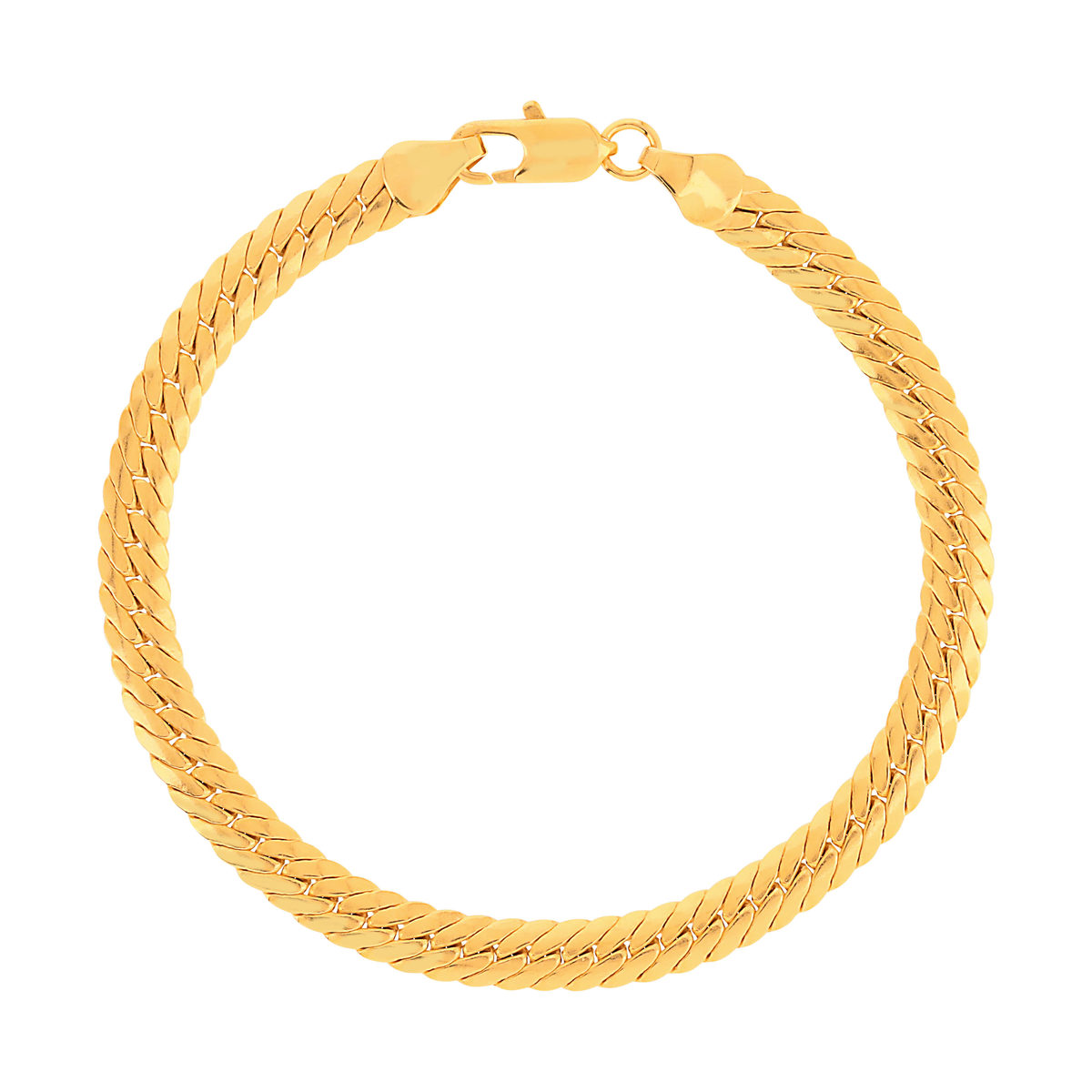 Bracelet plaqué or maille anglaise 18 cm