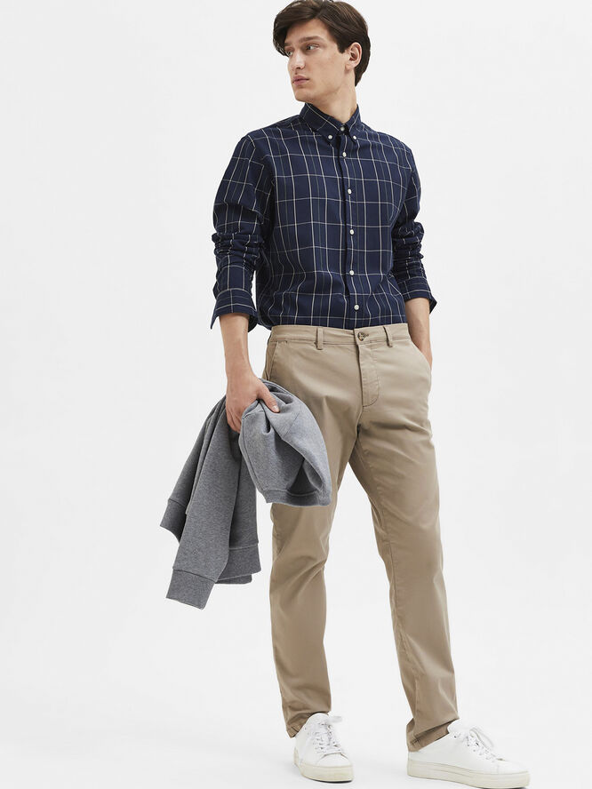 Selected Homme SLHSLIM-NEW MILES 175 FLEX CHINO W Greige