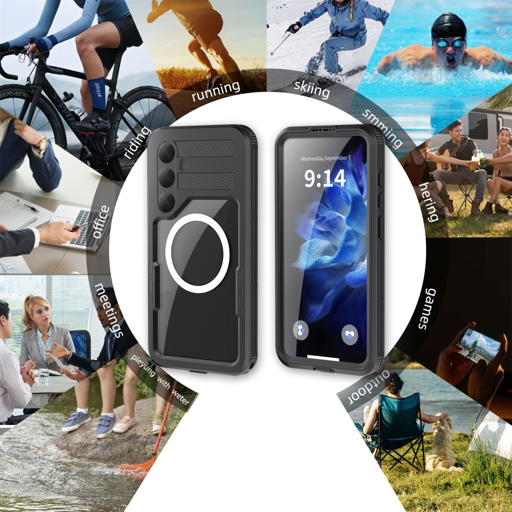 Samsung Galaxy S25  Plus Wasserfeste Outdoor Schutz Hülle (IP68) - Schwarz