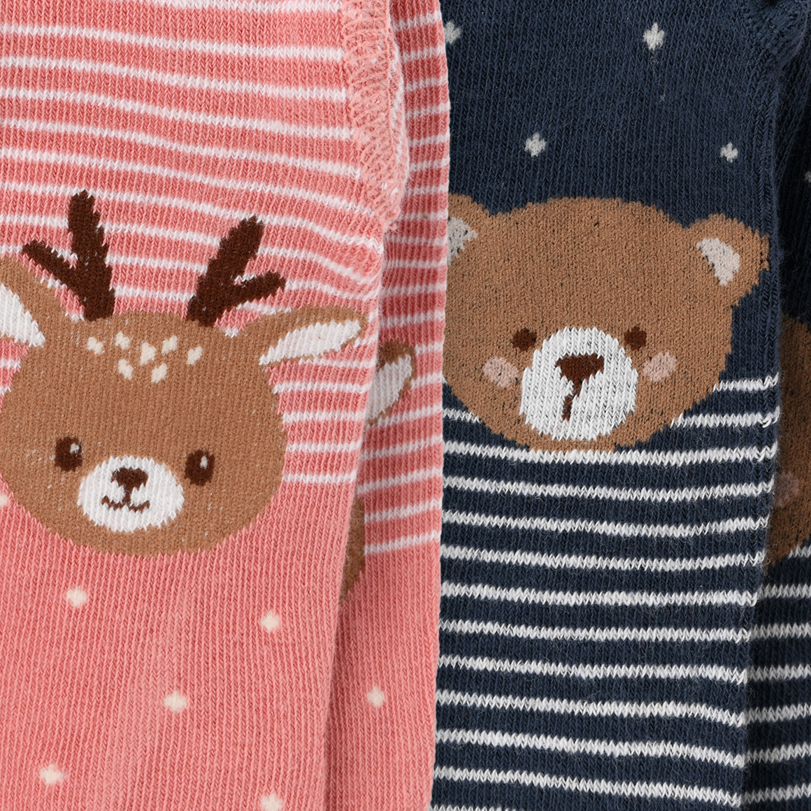 Topomini 2 Newborn Strumpfhosen im Set rosa / dunkelblau