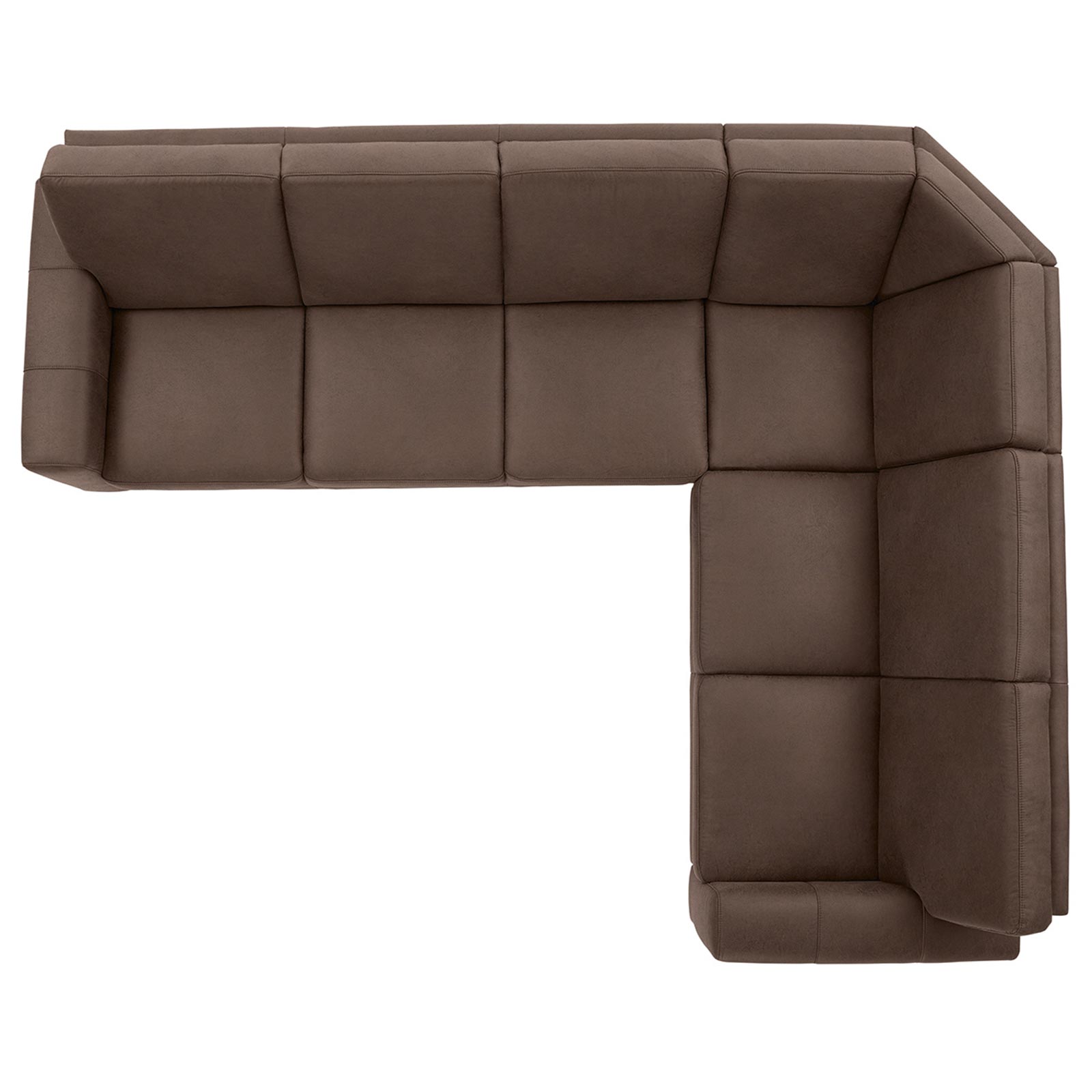 polsterpower Ecksofa - Saddle nougat - Basismodell - rechts