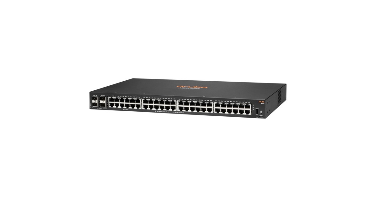 Hewlett Packard EnterpriseAruba CX 6100 48G 4SFP+ switch  (Zwart, 1U)