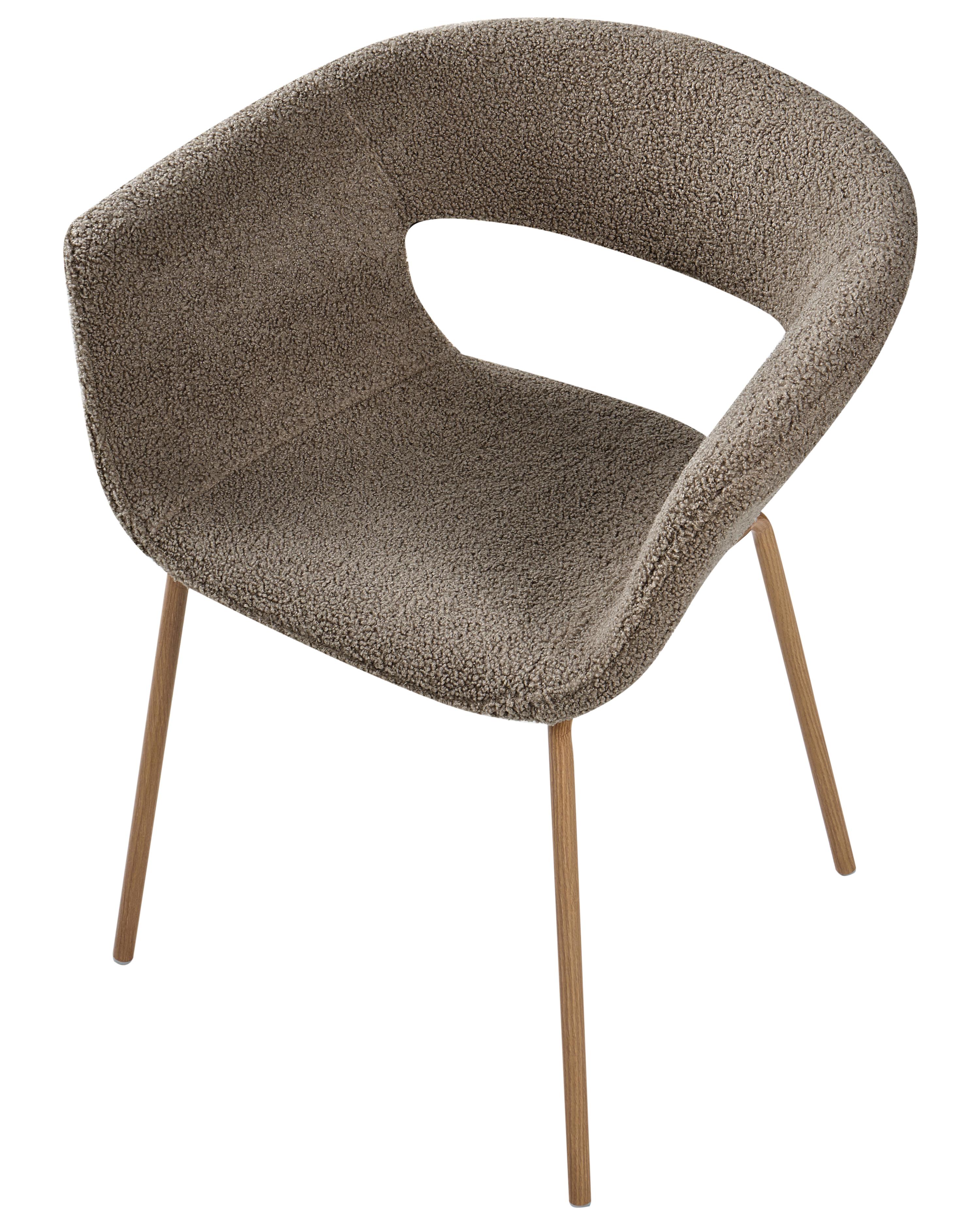 Set van 2 eetkamerstoelen ELMA Bouclé Taupe