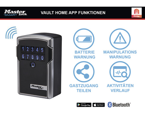 Master Lock 5441EURD sleutelkluis met Bluetooth