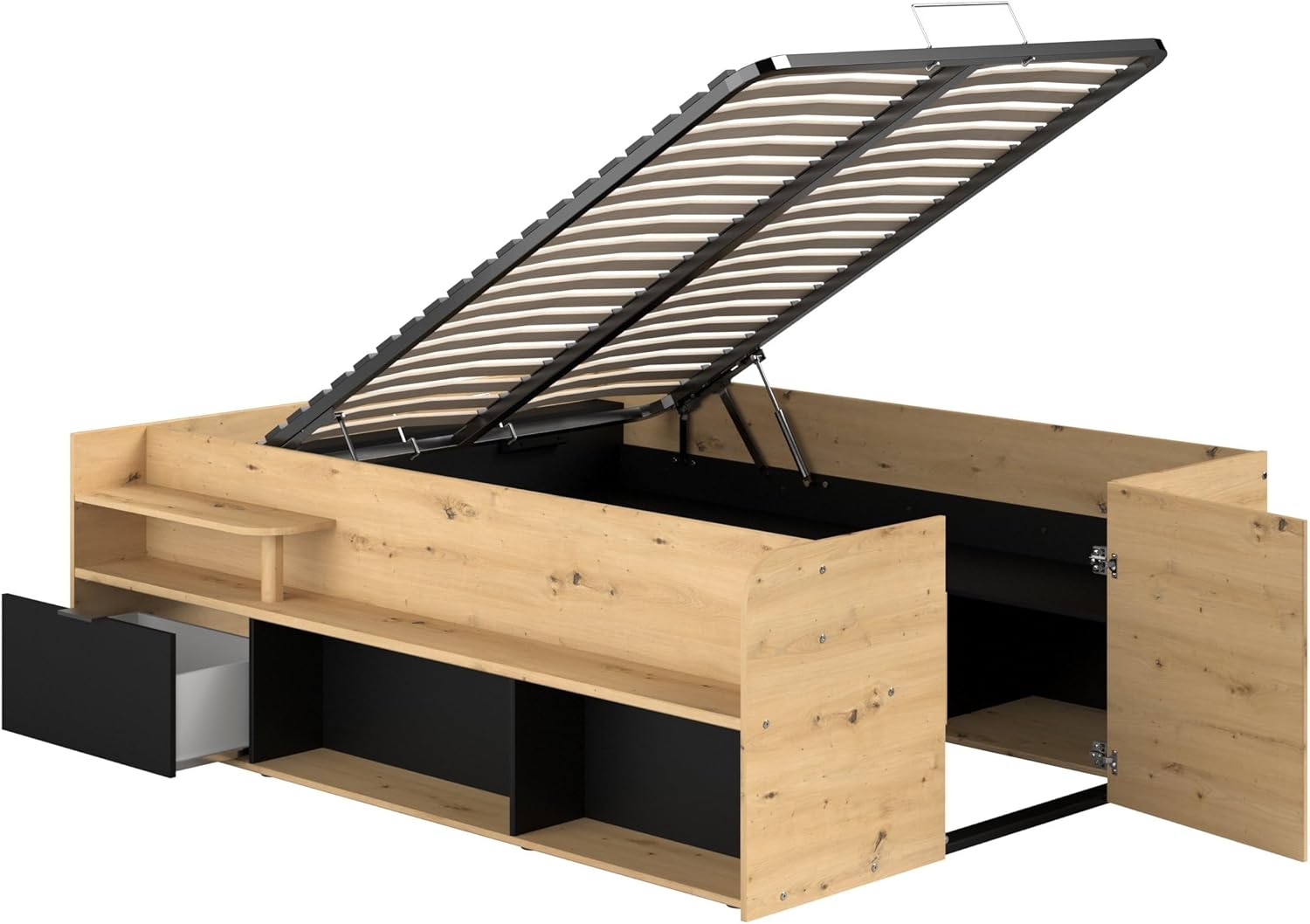 Parisot Stauraum-Hochbett Travel Artisan Eiche
