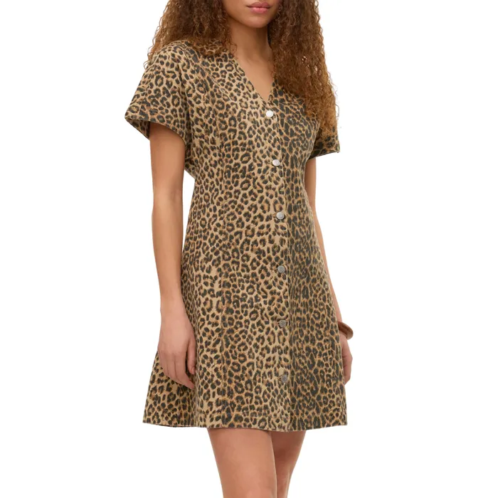 Vero Moda Penelope V-neck Denim Short Jurk Dames