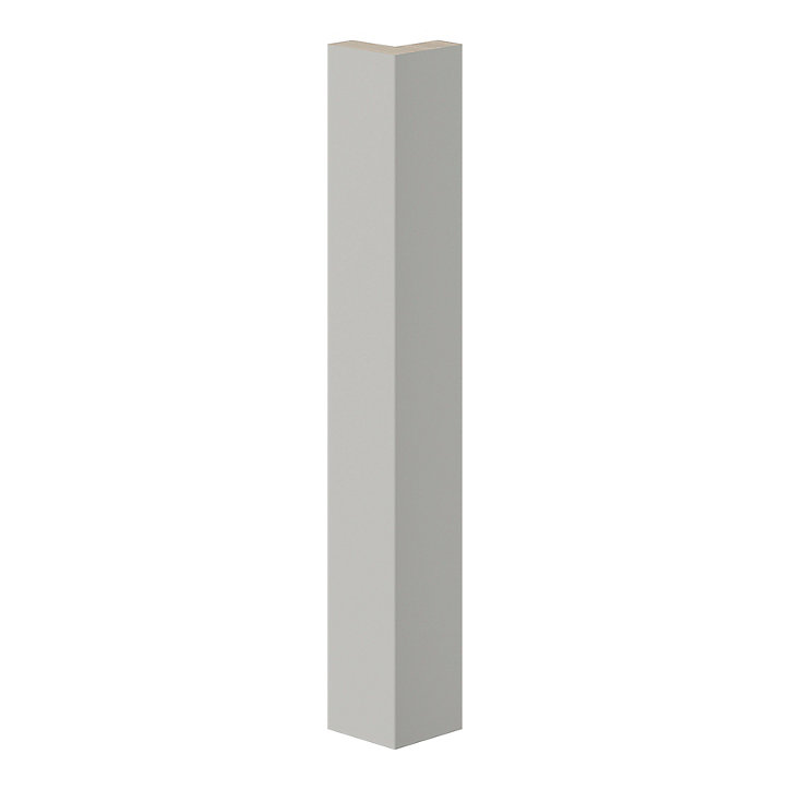 Fileur d'angle extérieur Stevia gris clair mat H. 34 cm Caraway Innovo GoodHome