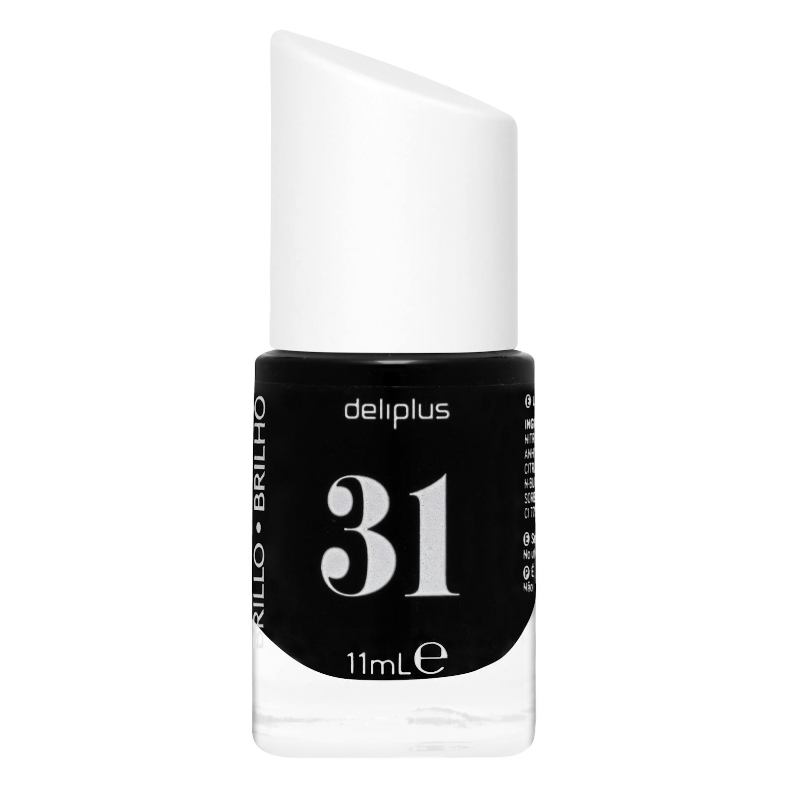 Vernis à ongles brillant Deliplus 31 Mystic Black