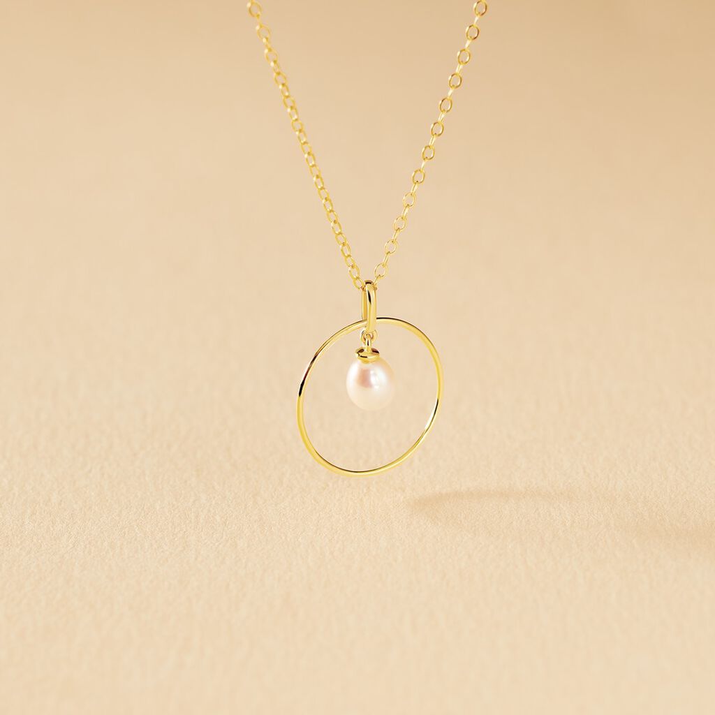 Collier Salvine Or Jaune Perle De Culture