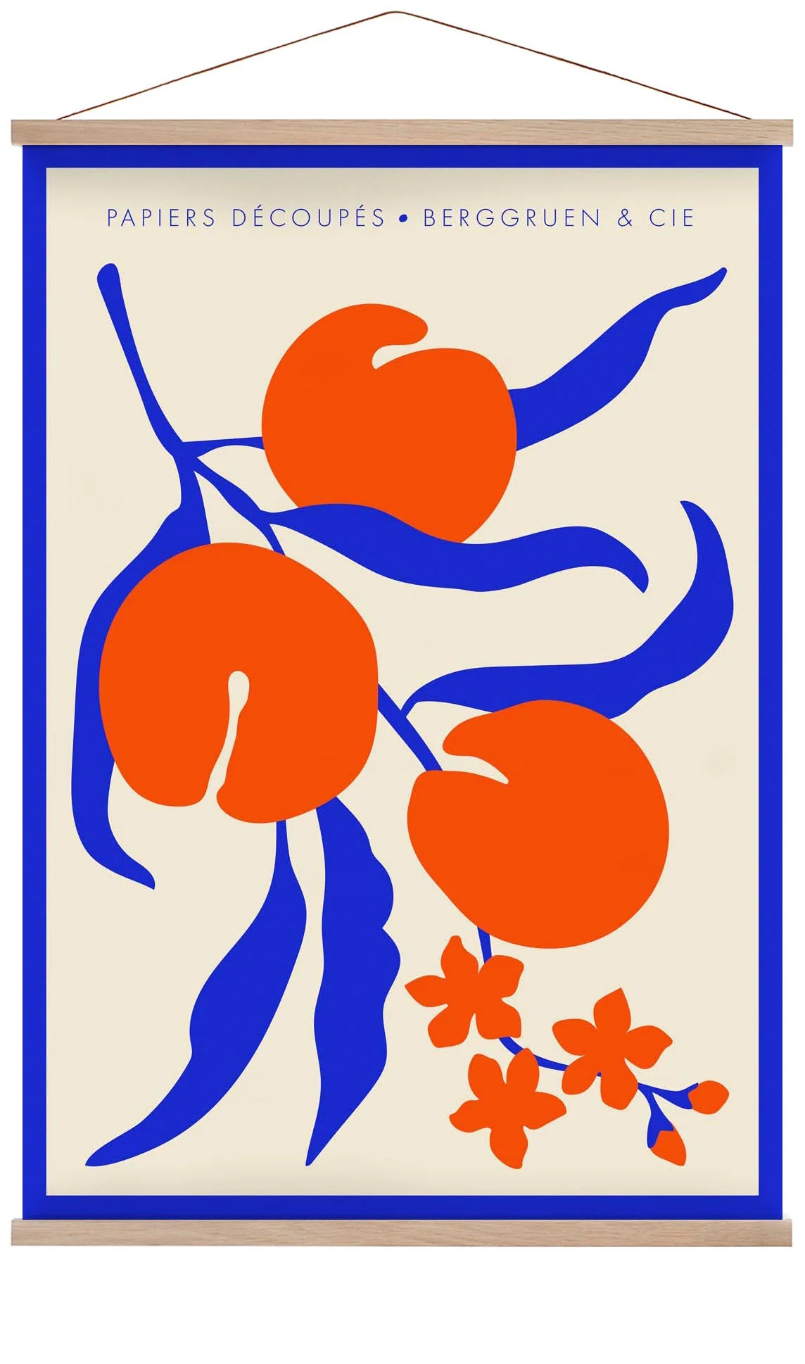 Pfirsiche Blau Orange Papiers Découpés Kunstausstellung