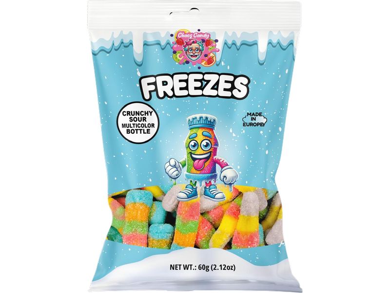 Freezes Gummibonbons Multicolor Bottles gefriergetrocknet 6 Gefriergetrockneter Fruchtgummis