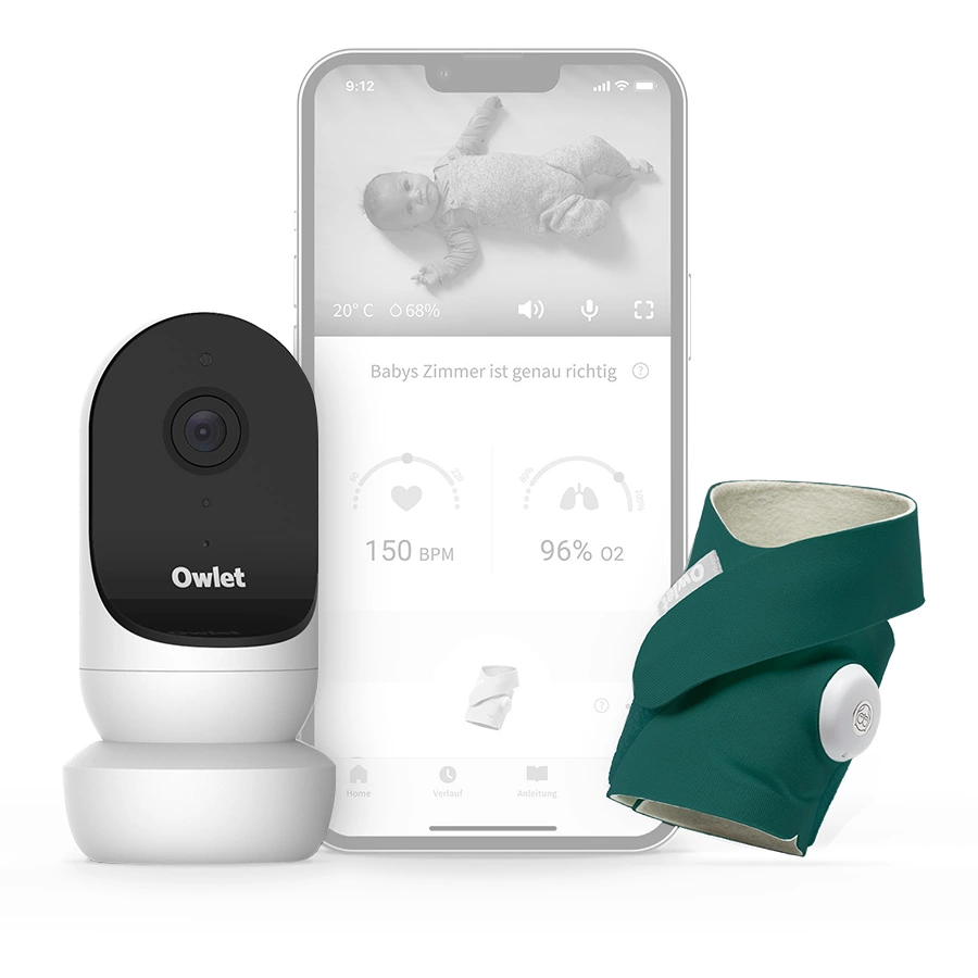 Owlet Monitor Duo Smart Sock 3 und Camera 2 tiefseegrün