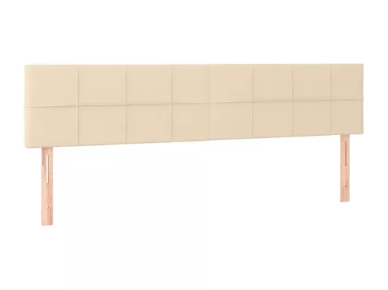 Sommier tapissier avec matelas et LED Crème 180x200 cm Tissu