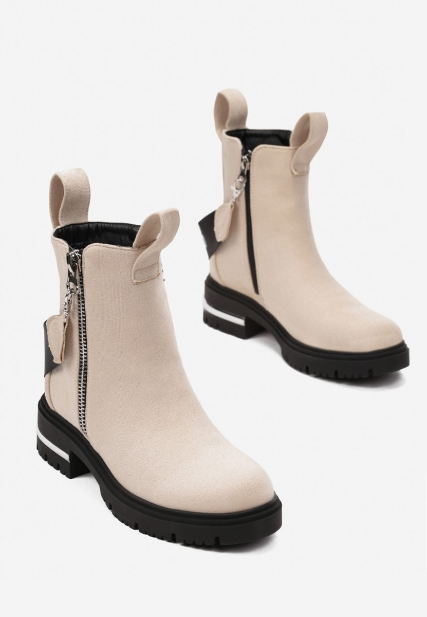 Bottines femme beige Entinas