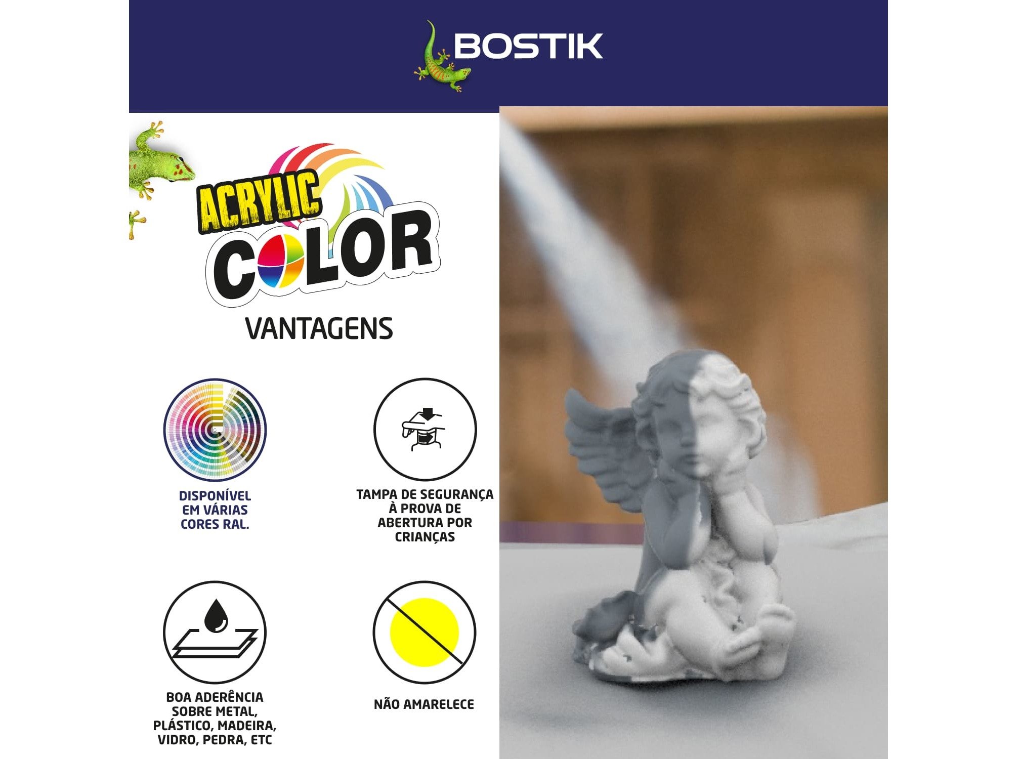 SPRAY ACRYLIC BOSTIK CINZA BRILHANTE 400ML