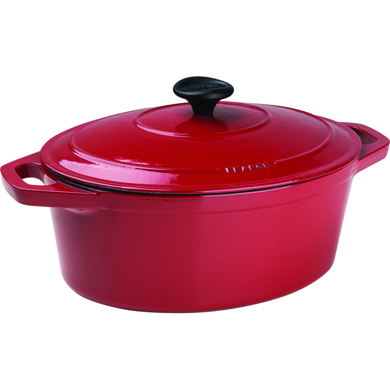 Cocotte ovale avec couvercle fonte émaillée Chasseur