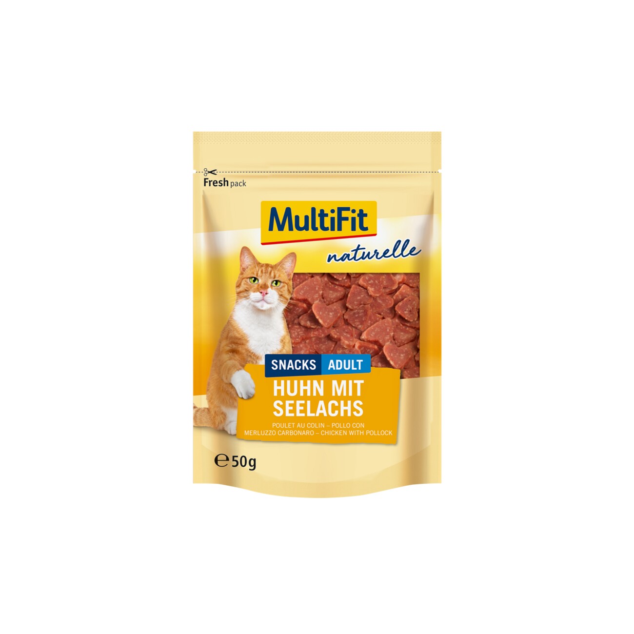 MultiFit naturelle Huhn & Seelachs Herz 4x50g