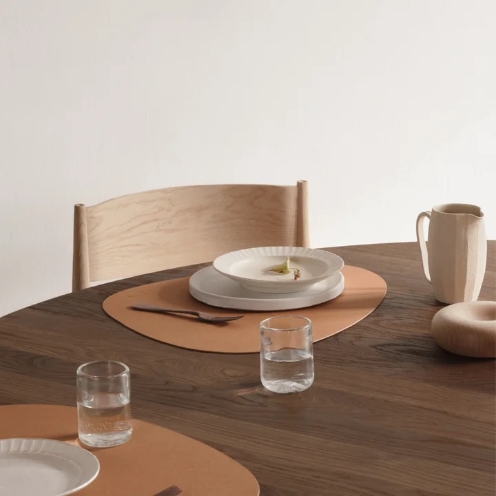 Lind DNA - Geschenkset Curve L, Nupo hellgrau (4 Tischsets   4 Serviettenringe)