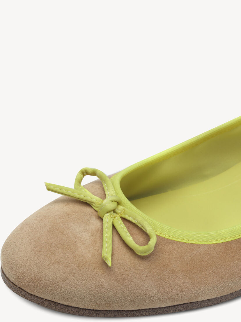 Leren Ballerina - beige