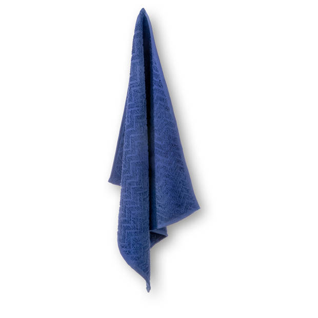 Blokker Keukendoek Zigzag - 50x50 cm - Blauw