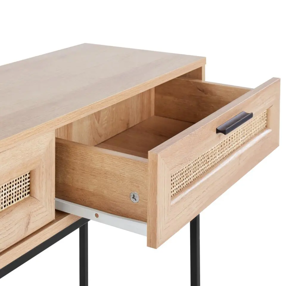 PASCO - Consoletafel - Lichte houtkleur - Rotan