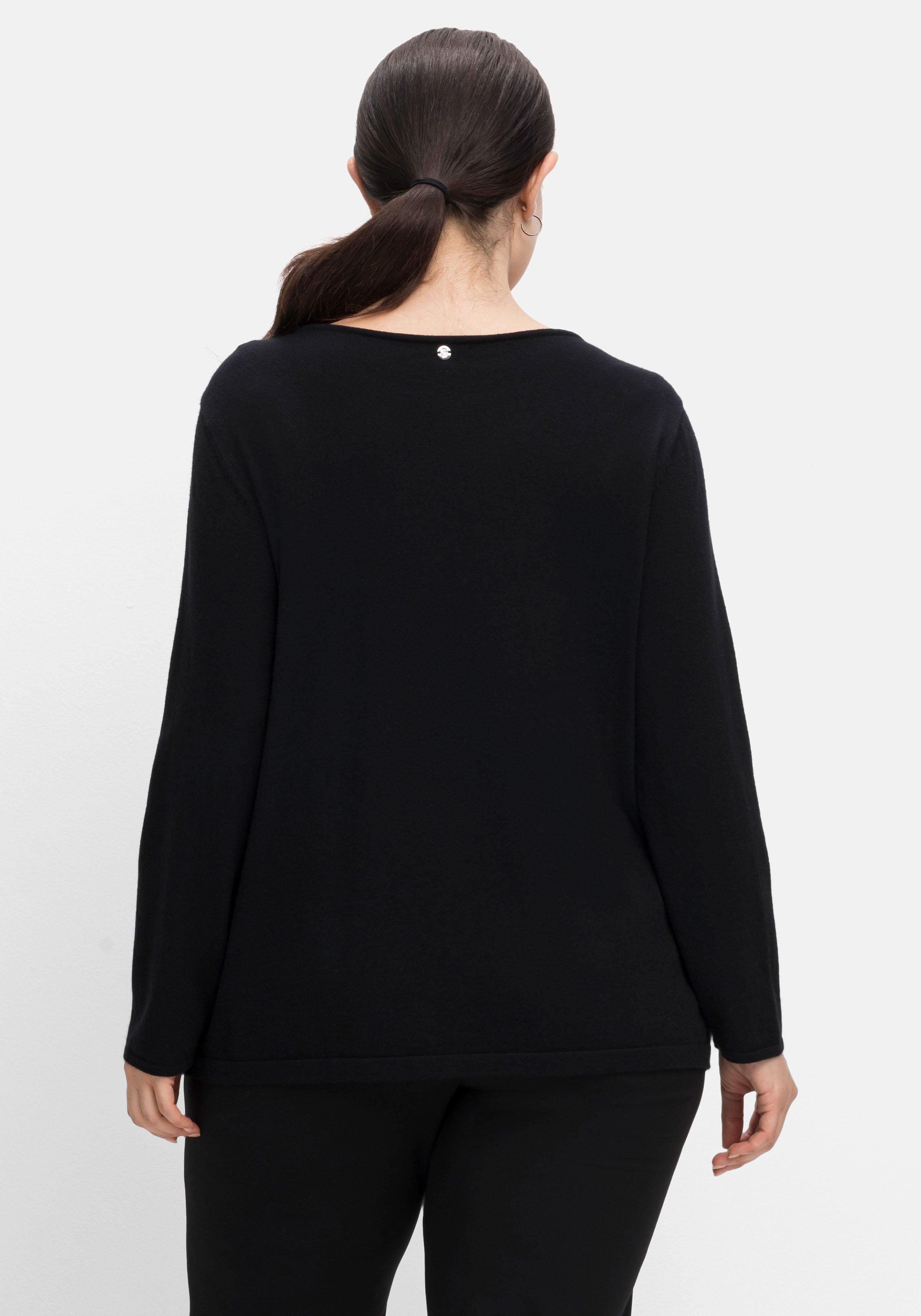 Pullover mit Pailletten, weiche Strickqualität