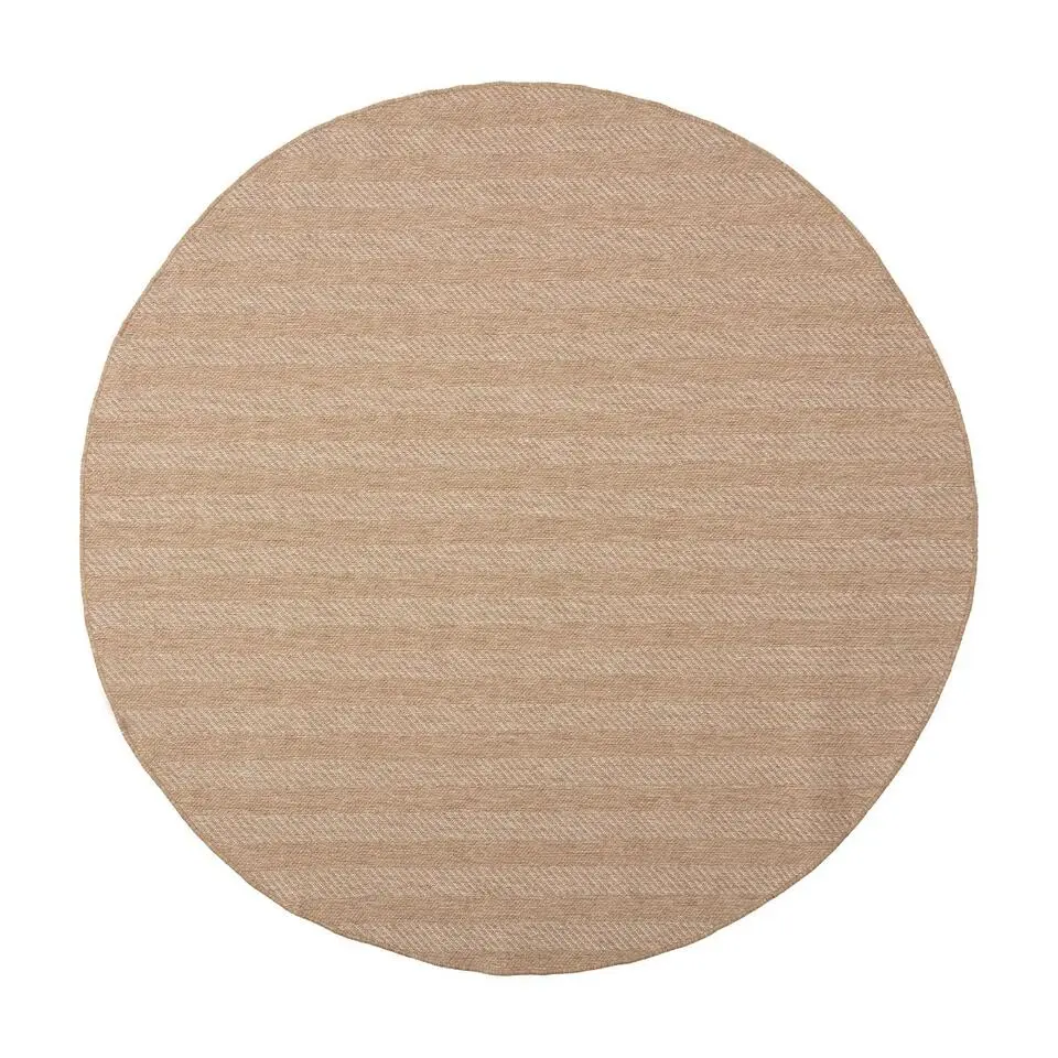 Interieur05 rond buitenkleed jute naturel zigzag - 240 x 240 cm