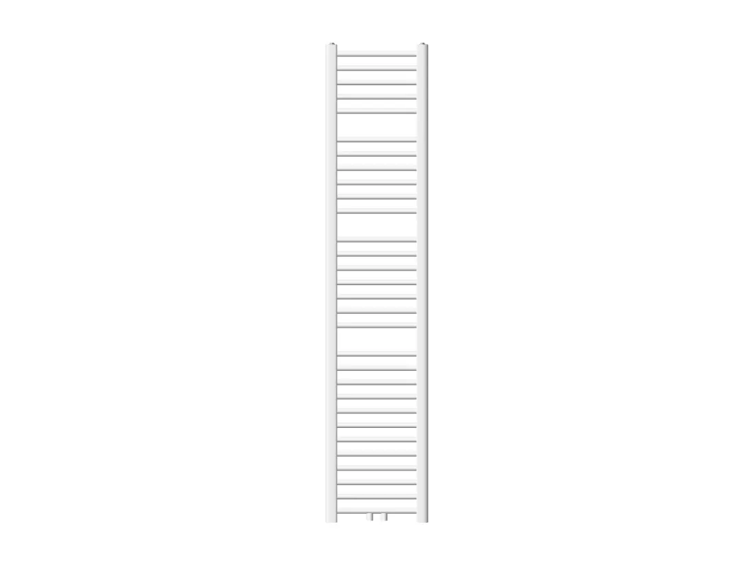 Radiateur sèche-serviette salle de bain droite blanc connexion central 30x180 cm