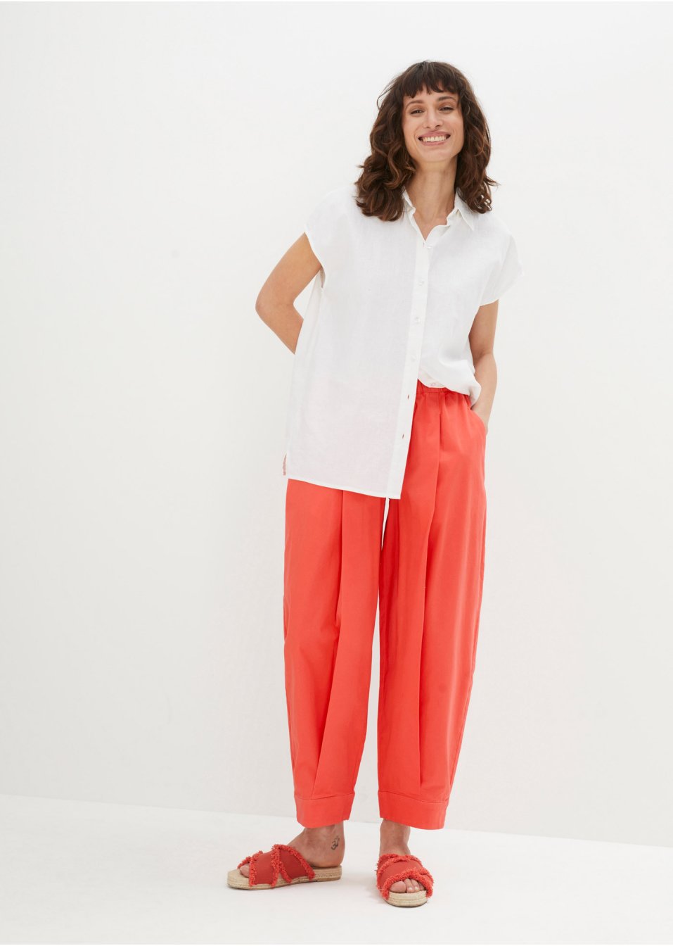 Pantalon twill léger, Balloon-Fit
